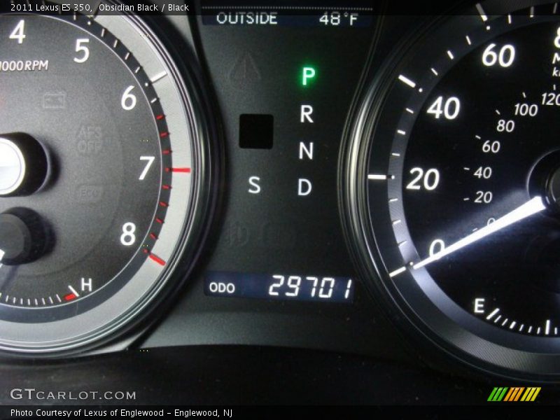 Obsidian Black / Black 2011 Lexus ES 350