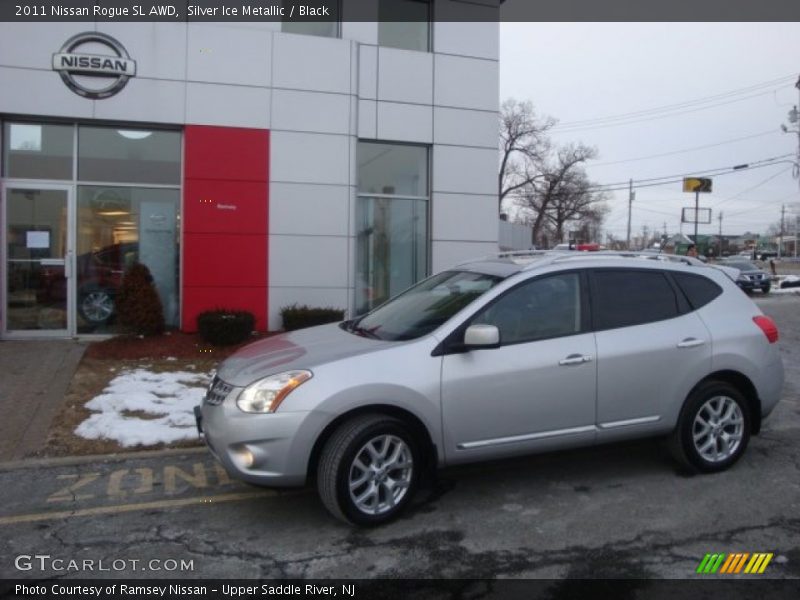 Silver Ice Metallic / Black 2011 Nissan Rogue SL AWD