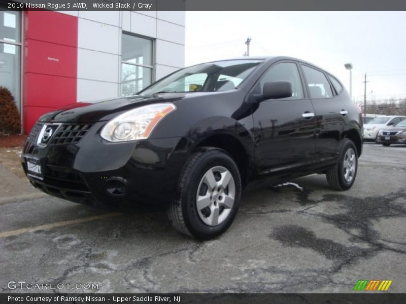 Wicked Black / Gray 2010 Nissan Rogue S AWD