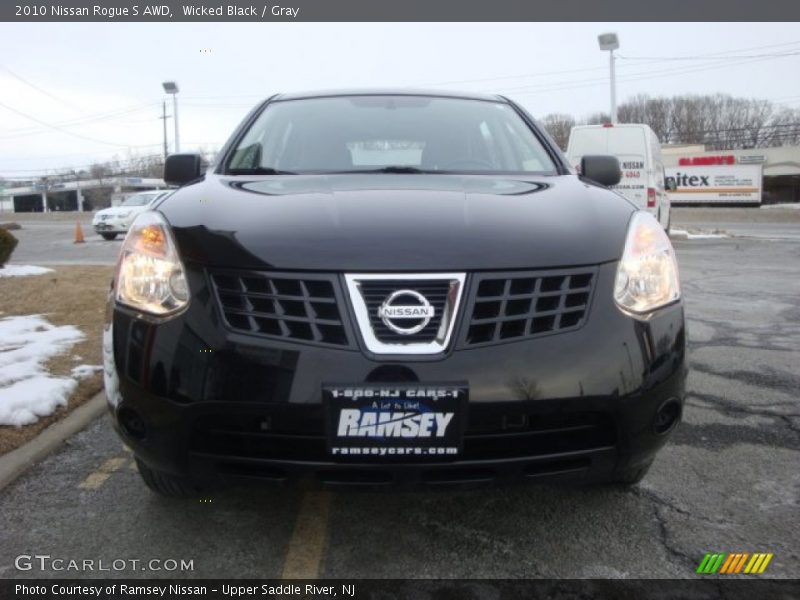 Wicked Black / Gray 2010 Nissan Rogue S AWD