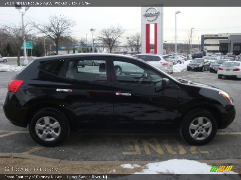 Wicked Black / Gray 2010 Nissan Rogue S AWD
