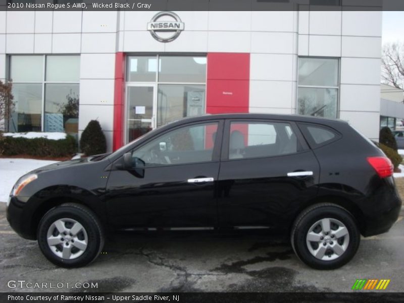 Wicked Black / Gray 2010 Nissan Rogue S AWD