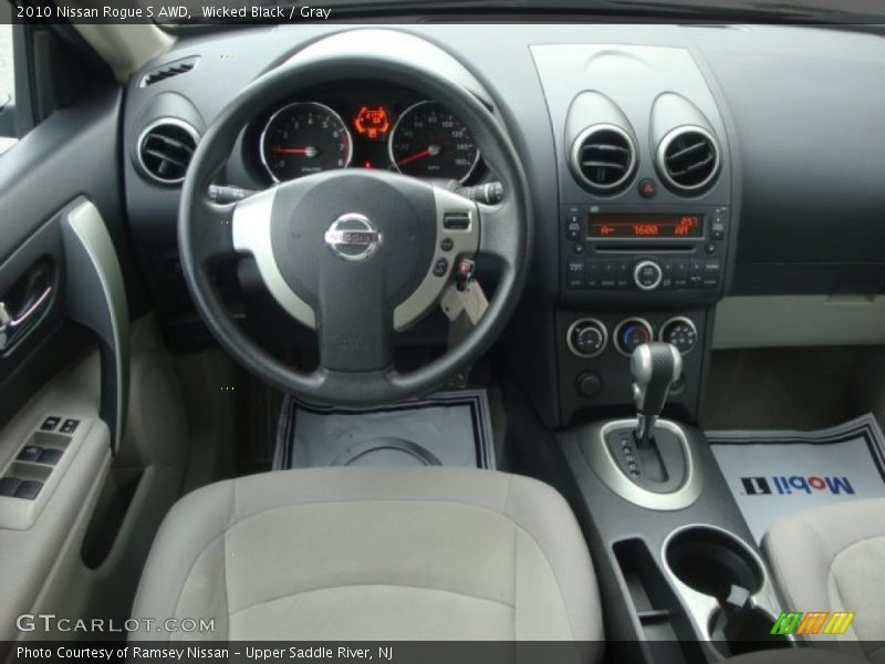 Wicked Black / Gray 2010 Nissan Rogue S AWD