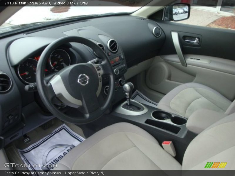Wicked Black / Gray 2010 Nissan Rogue S AWD