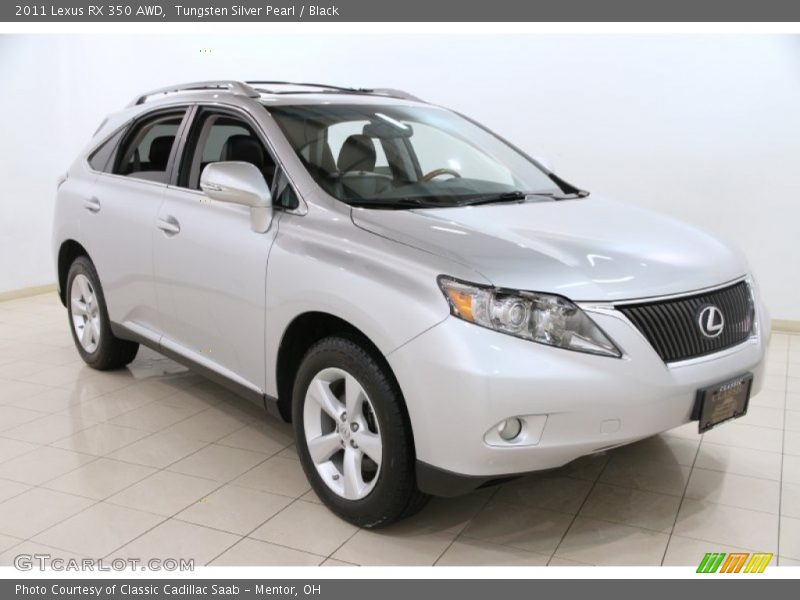 Tungsten Silver Pearl / Black 2011 Lexus RX 350 AWD