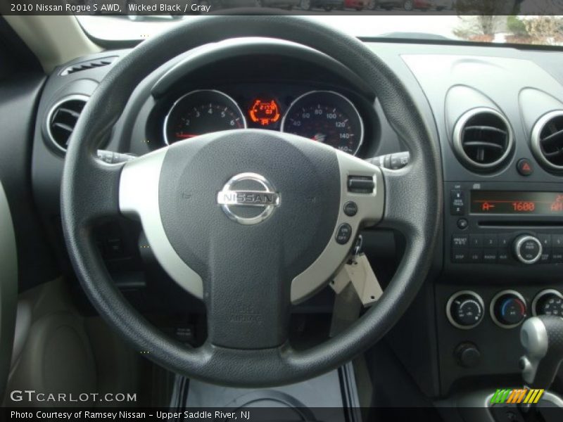 Wicked Black / Gray 2010 Nissan Rogue S AWD