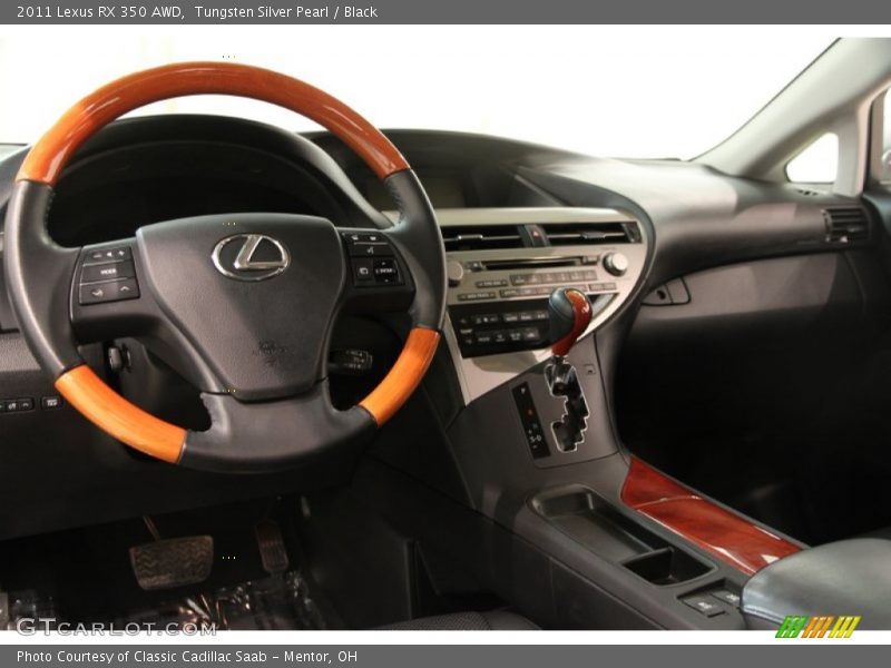 Tungsten Silver Pearl / Black 2011 Lexus RX 350 AWD