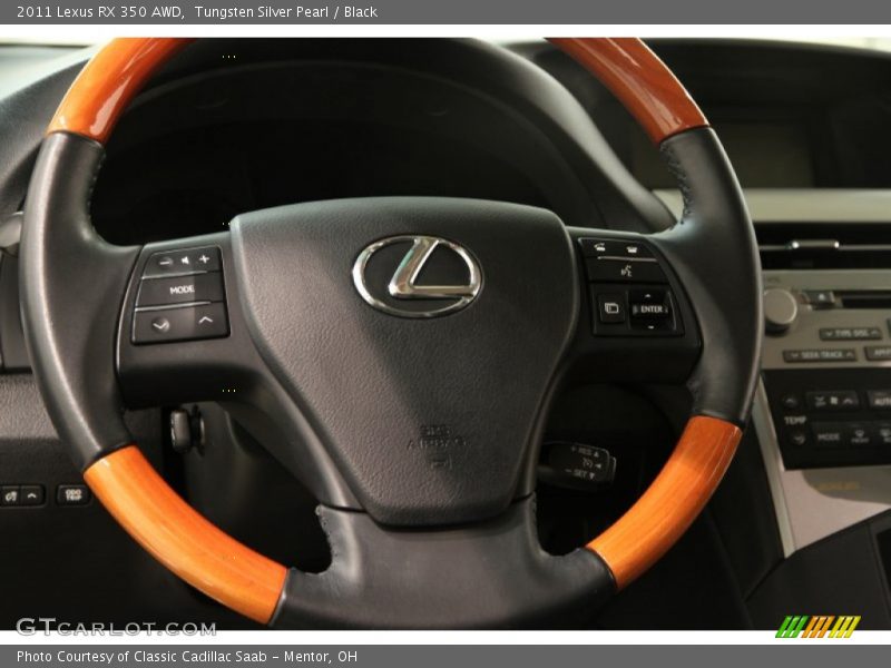 Tungsten Silver Pearl / Black 2011 Lexus RX 350 AWD