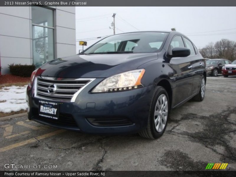 Graphite Blue / Charcoal 2013 Nissan Sentra S