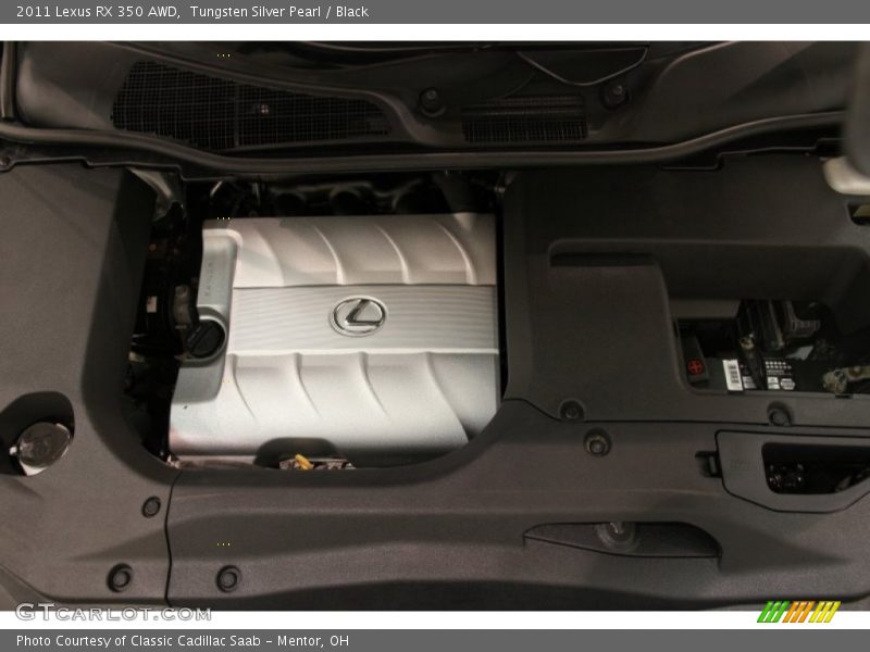 Tungsten Silver Pearl / Black 2011 Lexus RX 350 AWD