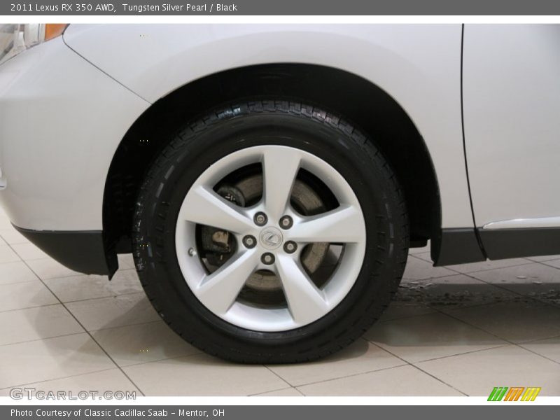 Tungsten Silver Pearl / Black 2011 Lexus RX 350 AWD