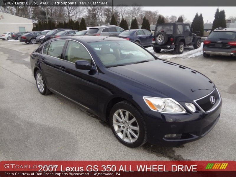 Black Sapphire Pearl / Cashmere 2007 Lexus GS 350 AWD