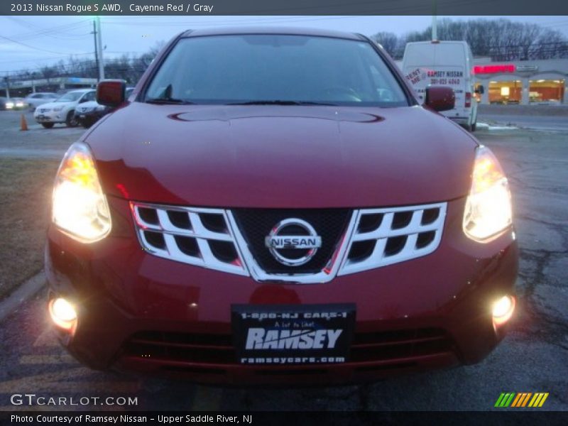 Cayenne Red / Gray 2013 Nissan Rogue S AWD