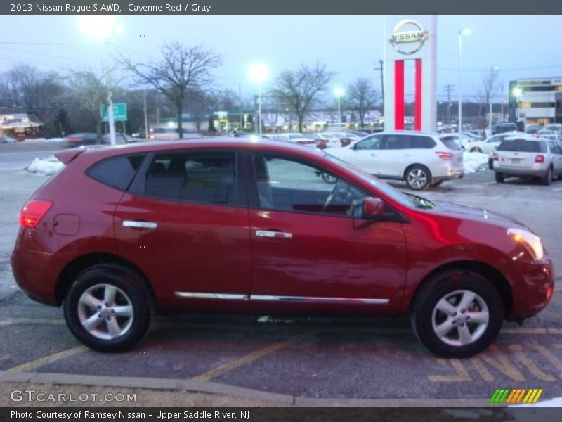 Cayenne Red / Gray 2013 Nissan Rogue S AWD