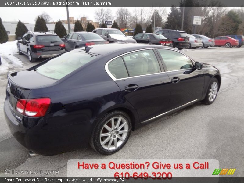 Black Sapphire Pearl / Cashmere 2007 Lexus GS 350 AWD