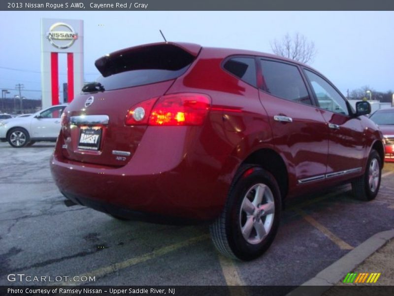 Cayenne Red / Gray 2013 Nissan Rogue S AWD