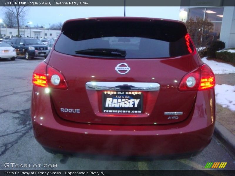 Cayenne Red / Gray 2013 Nissan Rogue S AWD