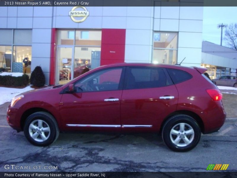 Cayenne Red / Gray 2013 Nissan Rogue S AWD