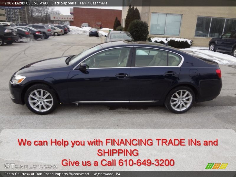 Black Sapphire Pearl / Cashmere 2007 Lexus GS 350 AWD