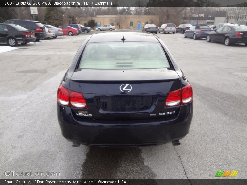Black Sapphire Pearl / Cashmere 2007 Lexus GS 350 AWD