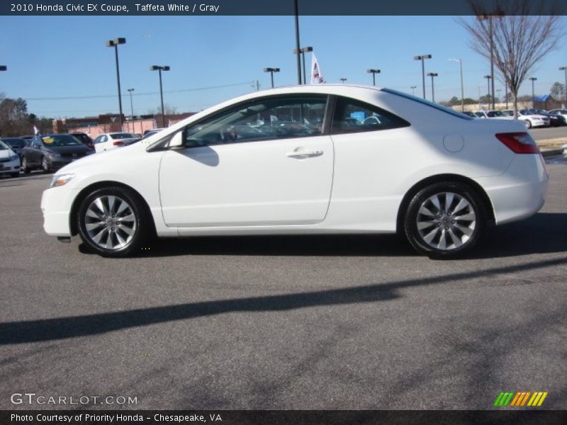 Taffeta White / Gray 2010 Honda Civic EX Coupe