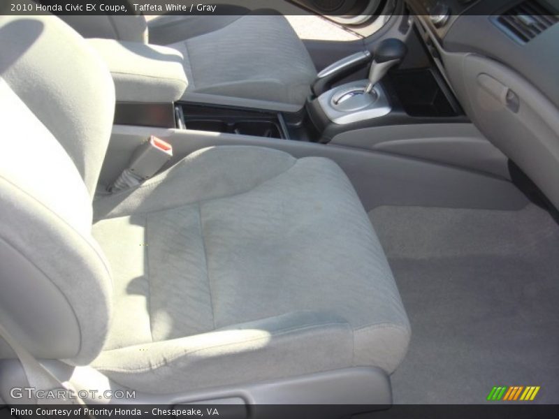 Taffeta White / Gray 2010 Honda Civic EX Coupe