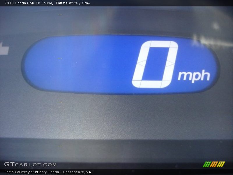 Taffeta White / Gray 2010 Honda Civic EX Coupe