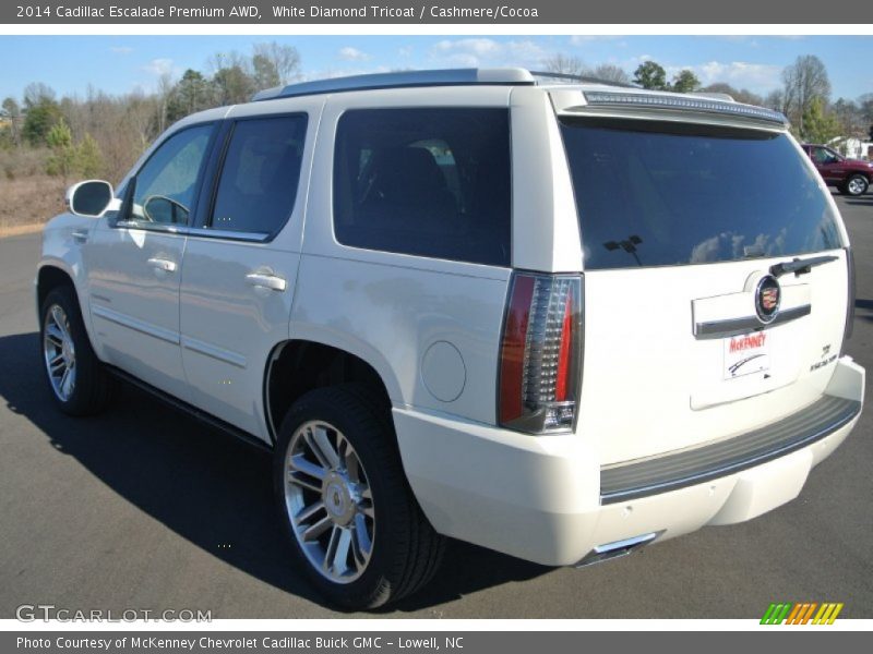 White Diamond Tricoat / Cashmere/Cocoa 2014 Cadillac Escalade Premium AWD