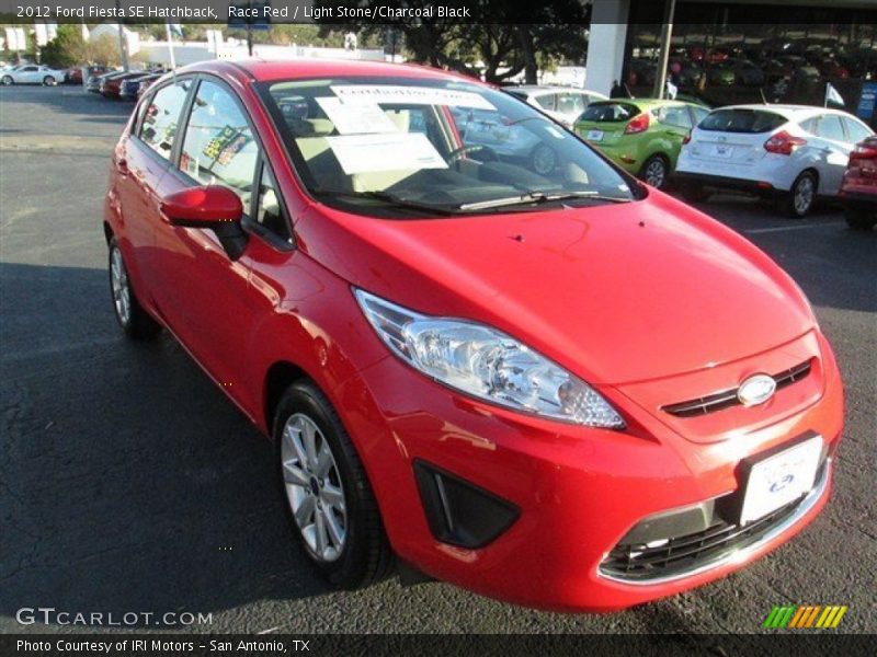 Race Red / Light Stone/Charcoal Black 2012 Ford Fiesta SE Hatchback