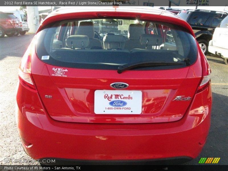 Race Red / Light Stone/Charcoal Black 2012 Ford Fiesta SE Hatchback