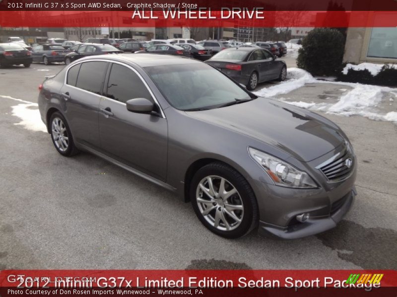 Graphite Shadow / Stone 2012 Infiniti G 37 x S Sport AWD Sedan