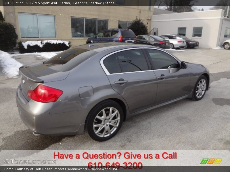 Graphite Shadow / Stone 2012 Infiniti G 37 x S Sport AWD Sedan