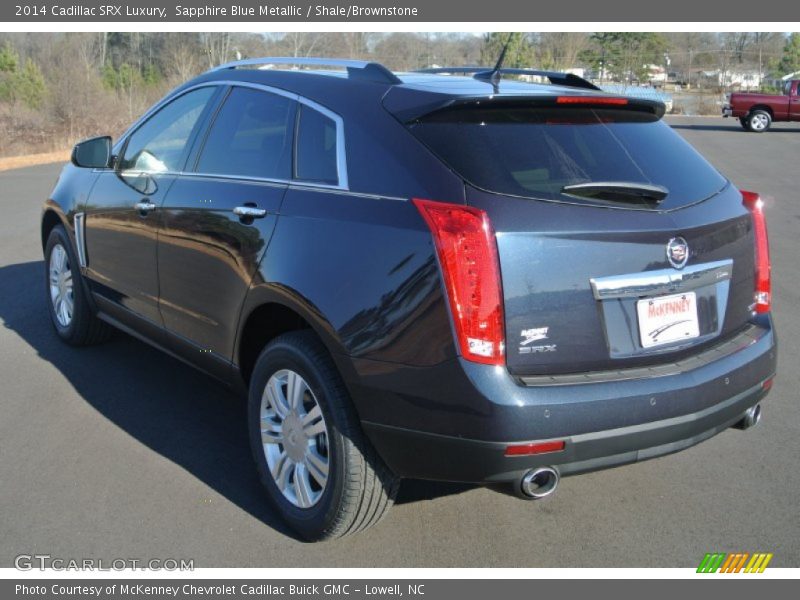 Sapphire Blue Metallic / Shale/Brownstone 2014 Cadillac SRX Luxury