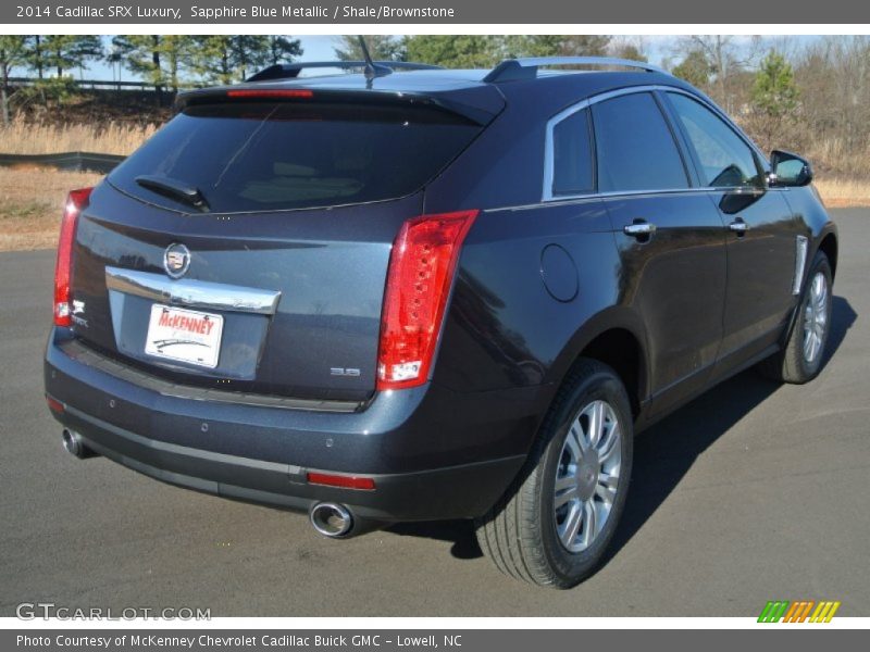 Sapphire Blue Metallic / Shale/Brownstone 2014 Cadillac SRX Luxury