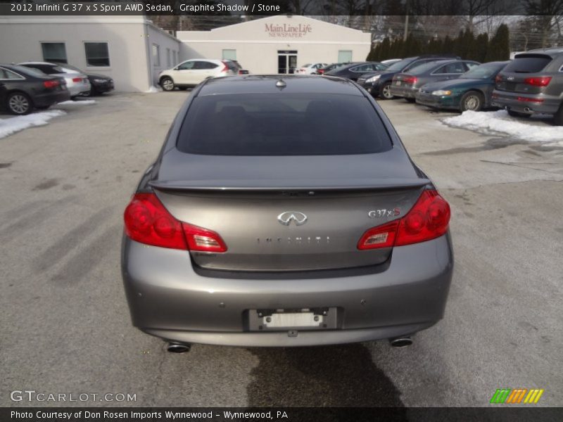 Graphite Shadow / Stone 2012 Infiniti G 37 x S Sport AWD Sedan