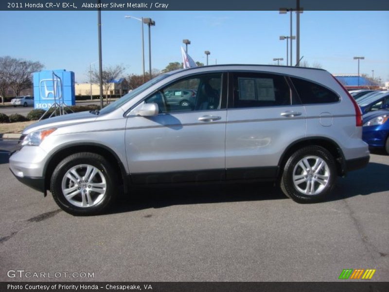 Alabaster Silver Metallic / Gray 2011 Honda CR-V EX-L