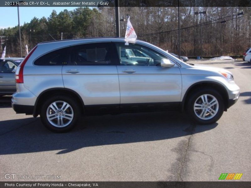 Alabaster Silver Metallic / Gray 2011 Honda CR-V EX-L