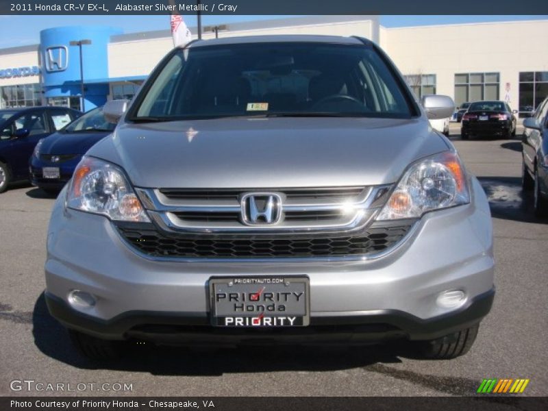 Alabaster Silver Metallic / Gray 2011 Honda CR-V EX-L
