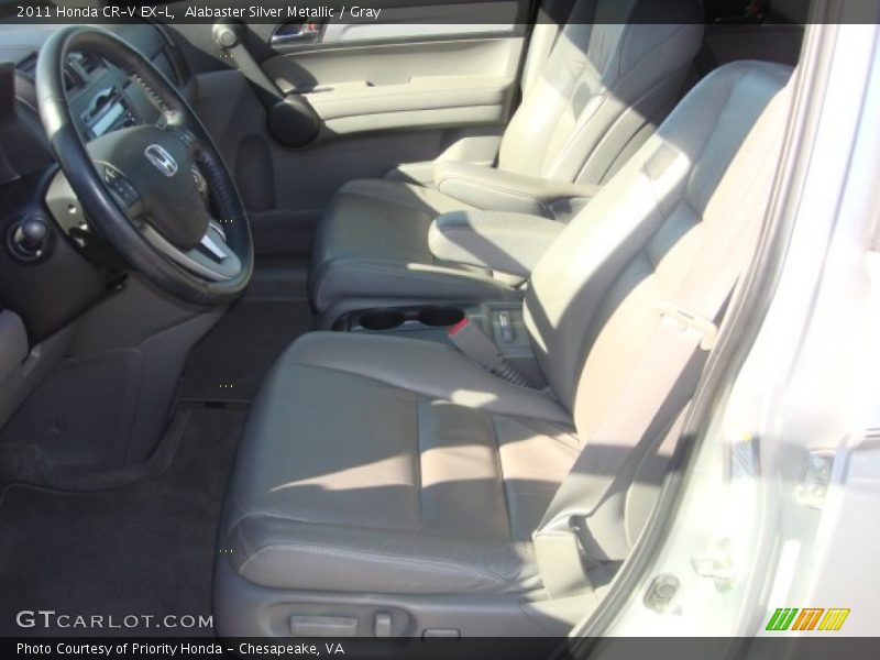 Alabaster Silver Metallic / Gray 2011 Honda CR-V EX-L