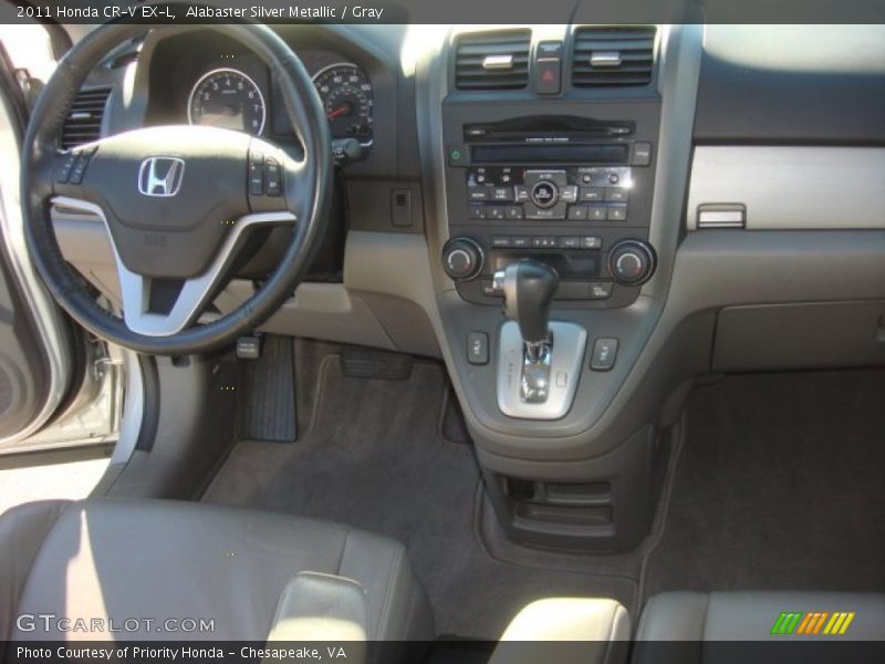 Alabaster Silver Metallic / Gray 2011 Honda CR-V EX-L