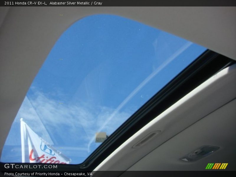 Alabaster Silver Metallic / Gray 2011 Honda CR-V EX-L