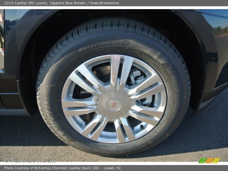 Sapphire Blue Metallic / Shale/Brownstone 2014 Cadillac SRX Luxury