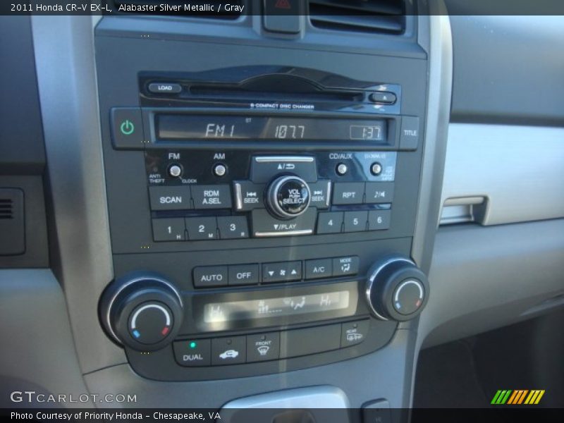 Alabaster Silver Metallic / Gray 2011 Honda CR-V EX-L