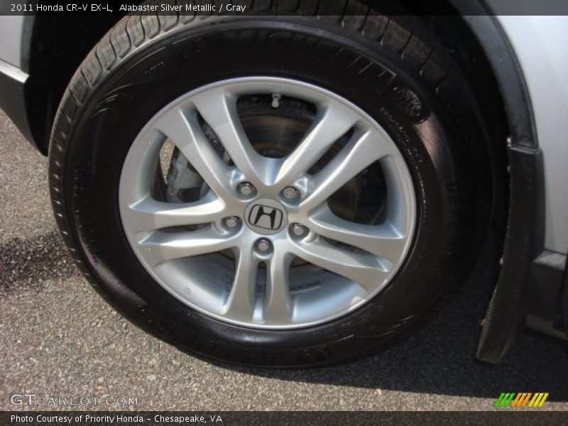 Alabaster Silver Metallic / Gray 2011 Honda CR-V EX-L