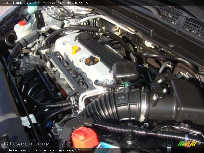 Alabaster Silver Metallic / Gray 2011 Honda CR-V EX-L