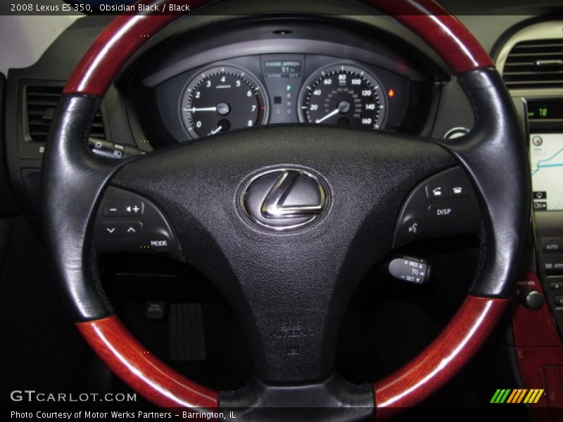 Obsidian Black / Black 2008 Lexus ES 350