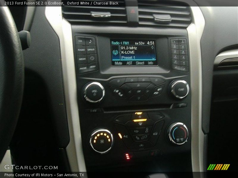 Oxford White / Charcoal Black 2013 Ford Fusion SE 2.0 EcoBoost