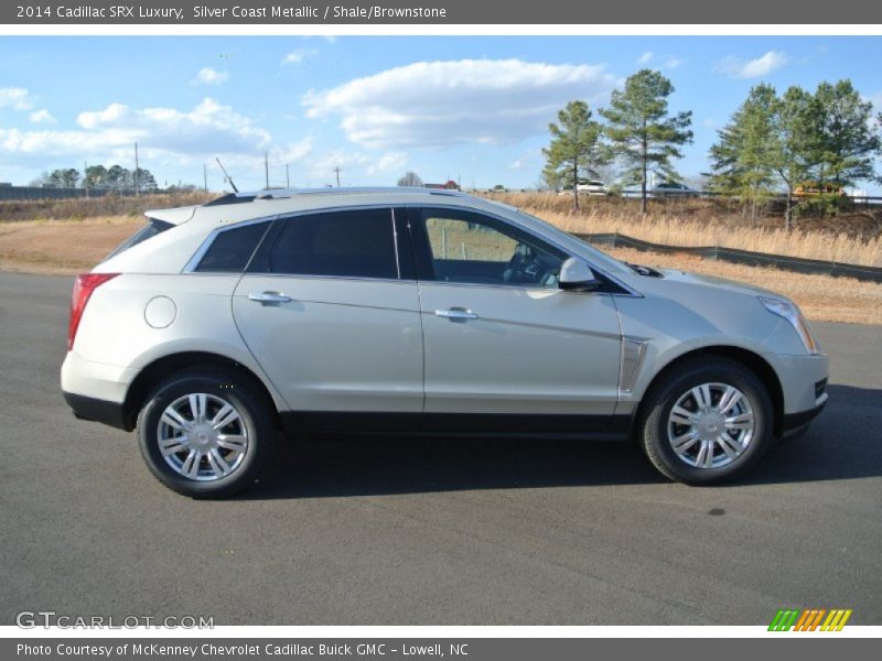 Silver Coast Metallic / Shale/Brownstone 2014 Cadillac SRX Luxury
