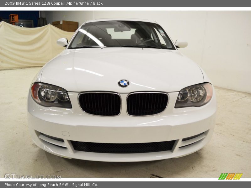 Alpine White / Black 2009 BMW 1 Series 128i Coupe