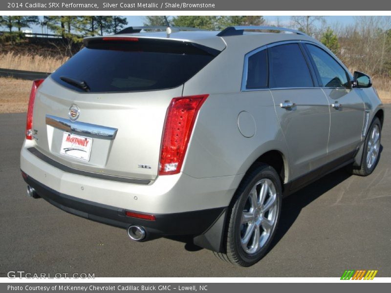 Silver Coast Metallic / Shale/Brownstone 2014 Cadillac SRX Performance